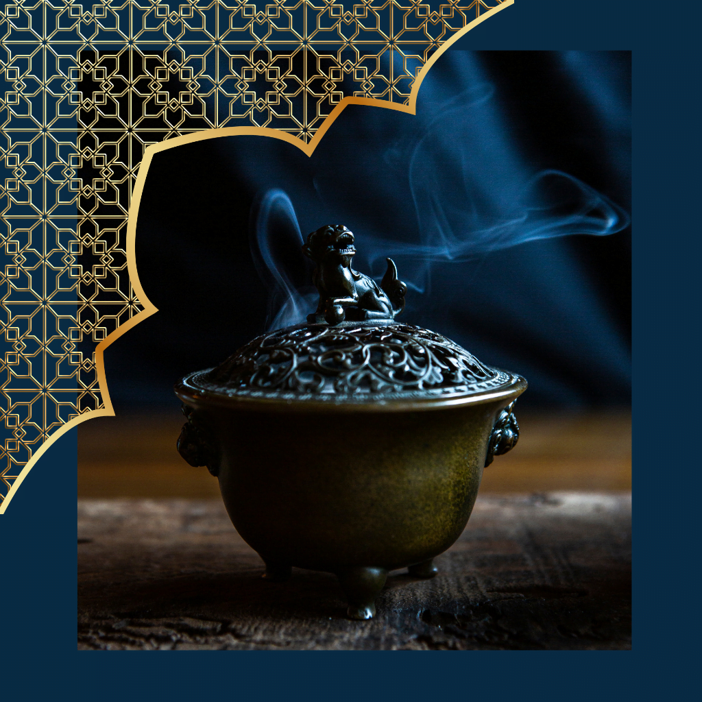 art presentation of guerlain santal royal perfume oriental i incense